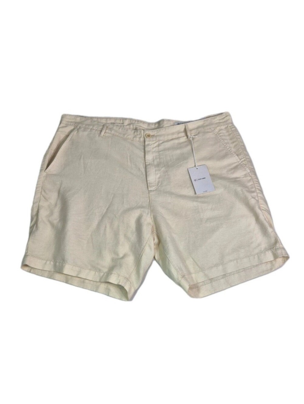 AG Adriano Goldschmied Men's Size 42 Beige Easy Linen 7" Cipher Slim Shorts 32
